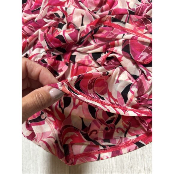 I.N.C. Womens SZ L Ruched Layered Sheer sleeveless top - Picture 6 of 7